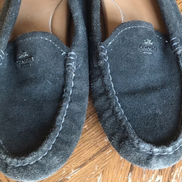 Coach Dark Dk Gray Moccasin Shoes 7.5 - Picture 5 of 7